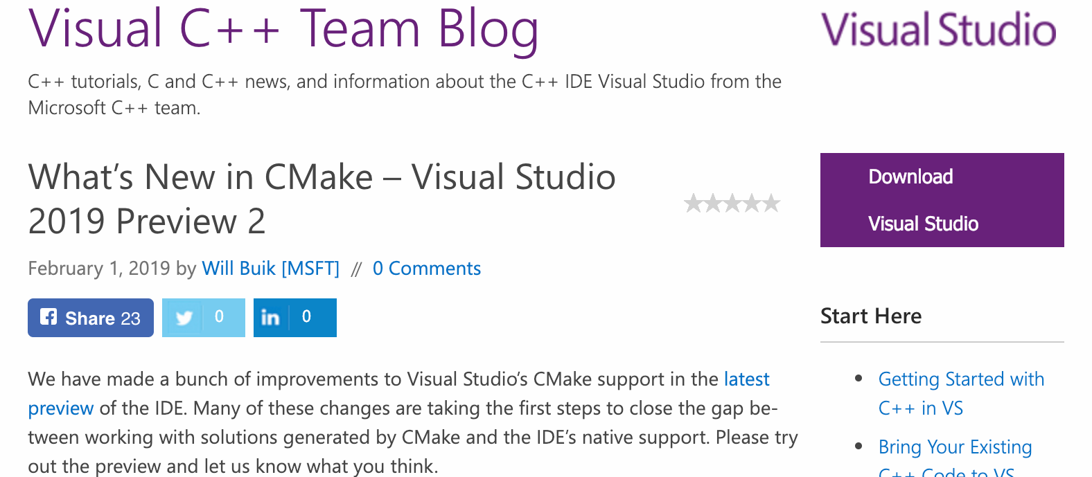 cmake visual studio default release
