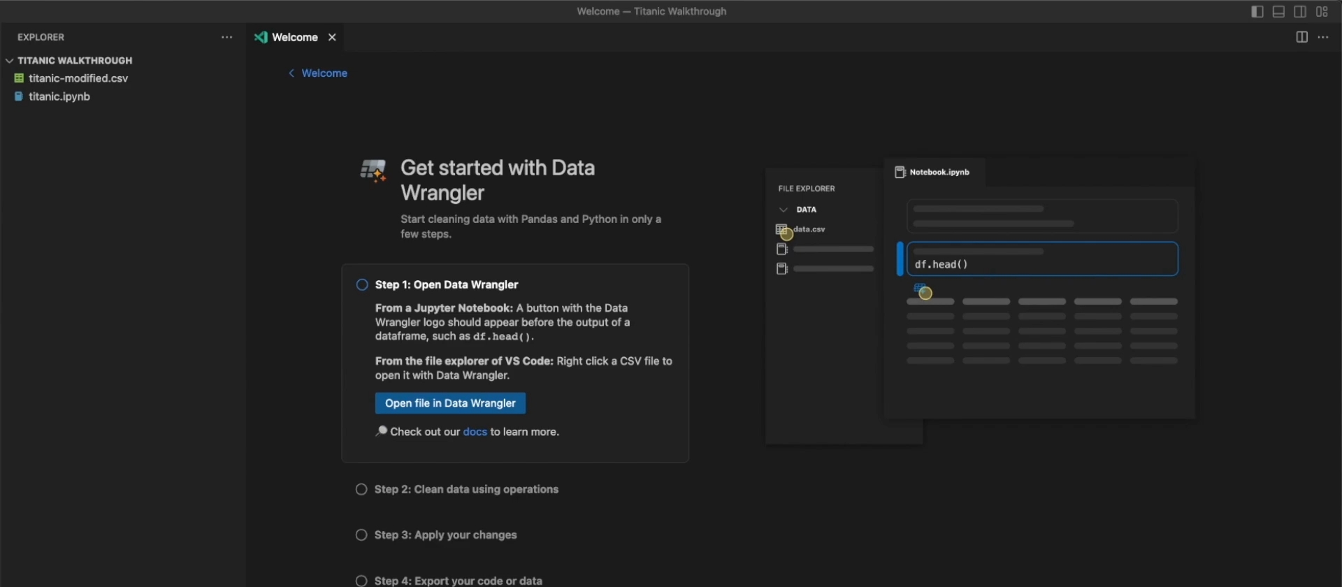 Microsoft unveils Data Wrangler data preparation tool in VS Code Insiders, facilitating swift data generation and Python code operation