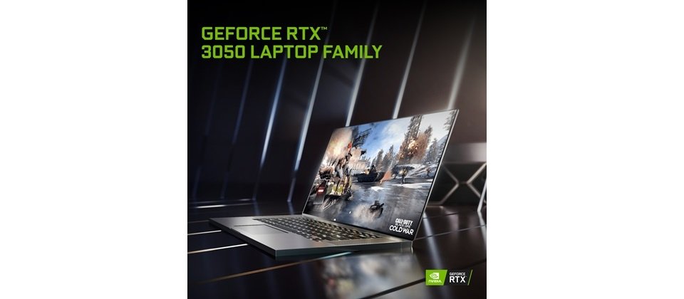 NVIDIA 推出搭載 GeForce RTX 3050 的筆記型電腦
