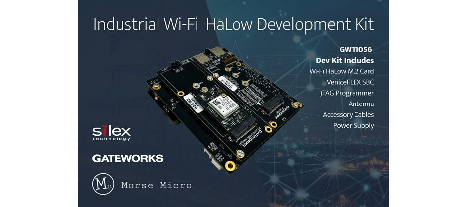 GW11056開發套件涵蓋搭載摩爾斯微電子MM6108系統單晶片的GW16159 Wi-Fi HaLow M.2卡,可提供長距離的Wi-Fi連線能力。