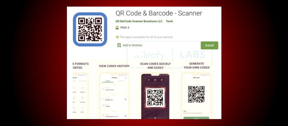 新版金融木馬TeaBot偽裝成條碼掃描器成功溜進Google Play,由於具備完整的掃描功能,因而評價良好,下載量已超過1萬次。但Cleafy指出,安卓用戶在安裝QR Code & Barcode Scanner之後,它立即會要求使用者進行更新,而這便是駭客所偽造的更新程序,以遞送TeaBot。(圖片來源/Cleafy)