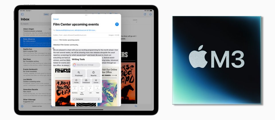 蘋果公布搭載M3晶片的iPad Air 更強大但價格不變| iThome