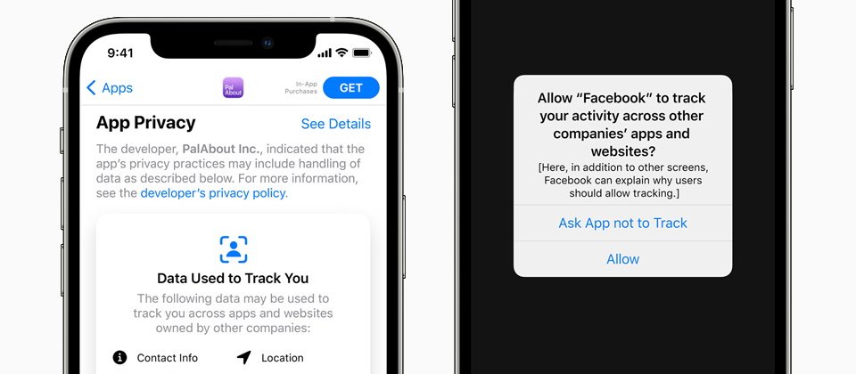 本周釋出的iOS 14.5,終於正式實施程式追蹤透明化(App Tracking Transparency)政策,以強化用戶隱私。(圖片來源/蘋果)