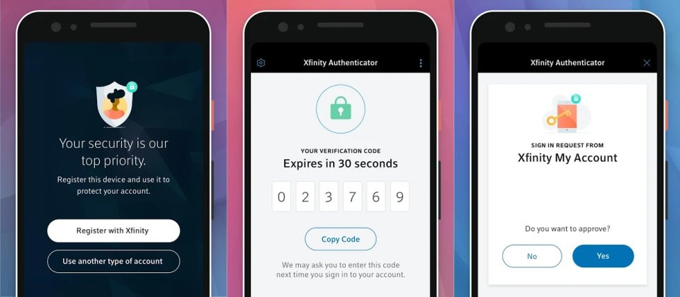 首波通過ioXt Alliance認證的IoT行動程式之一,是由Comcast打造的Xfinity Authenticator,Xfinity為Comcast所推出的有線電視、高速網路與家用電話服務,Xfinity Authenticator則是一個安全登入程式。