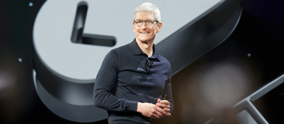 蘋果執行長Tim Cook(圖片來源:https://www.apple.com/newsroom/2018/06/highlights-from-wwdc-2018/)