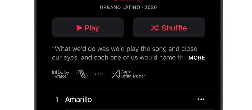 蘋果宣布自今年6月起,將把Apple Music的音樂品質免費提高至無損音樂,提供逾7,500萬首無損音樂,並將支援採用杜比全景聲技術的空間音訊。(圖片來源/蘋果)