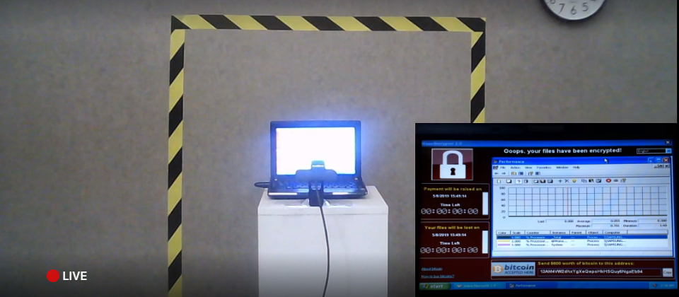 藝術家Guo O Dong與資安業者聯合打造出集結6款最兇猛惡意程式的筆電,並將這個藝術品命名為「混亂的持續存在」(The Persistence of Chaos,2019)。