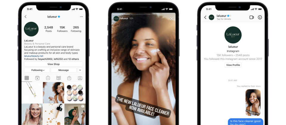 Messenger API for Instagram功能示意。(圖片來源/臉書)