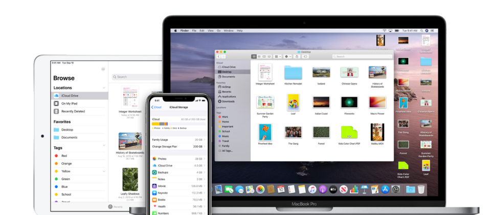 Apple iCloud示意,圖片來源/蘋果