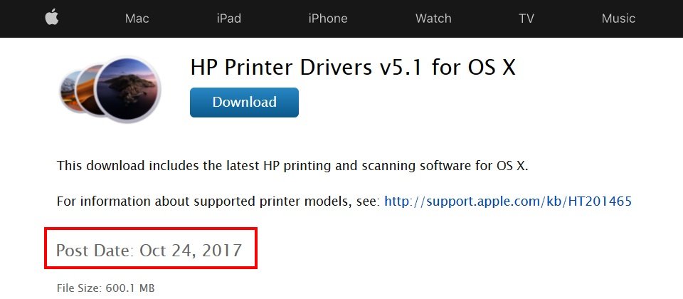 hp printer driver software for mac
