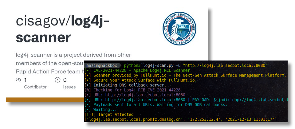 CISA在GitHub平臺釋出Apache Log4j漏洞掃瞄工具Log4j Scanner。(github.com/cisagov/log4j-scanner)