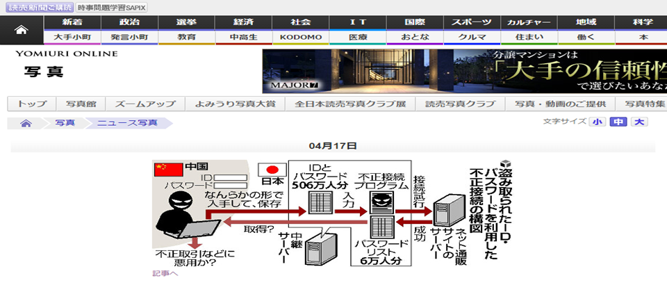 日本讀賣新聞大幅報導日本驚爆506萬筆個資遭竊,包括樂天、Line和Amazon用戶,不過Line台灣分公司否認