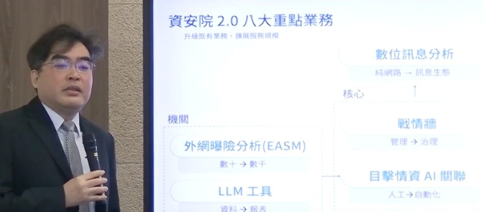 資安院長林盈達說明資安院2.0的8大重點工作。