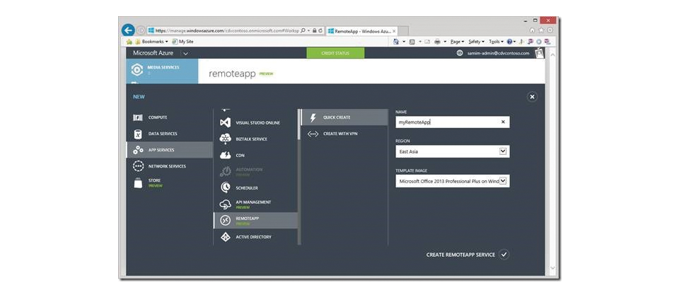 微軟宣布12月11日推出Azure RemoteApp正式版,從原先免費下載,改成按使用量付費,分成基礎版與標準版2種收費模式,每人每月費用為10至23美元。