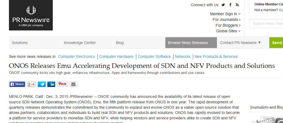 ONOS專案日前發布了新版SDN開源OS軟體Emu,最大的改變是整合了OPNFV和OpenStack這2個開源NFV和雲端管理平臺,能以更簡便的路徑,來提供服務供應商新的一種虛擬化網路功能即服務(VNFaaS)和NFV協作管理功能。