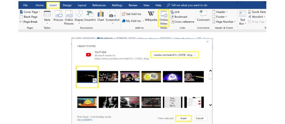 以色列資安業者Cymulate揭露一個新的攻擊手法,可以利用微軟Word中的線上影音(Online Video)功能來展開惡意程式攻擊。(圖片來源/Avihai Ben-Yossef)