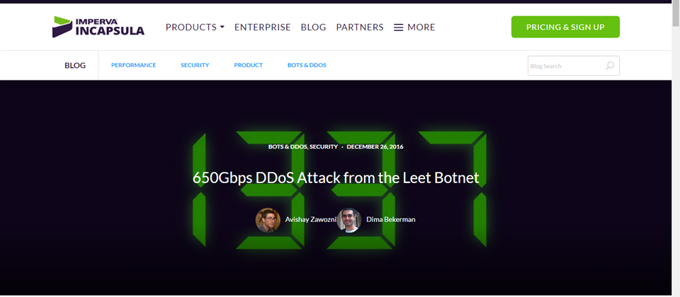 「1337」是歐美地區駭客語表示leet或elite的意思,資安專家在攻擊封包中一直看到這個數字