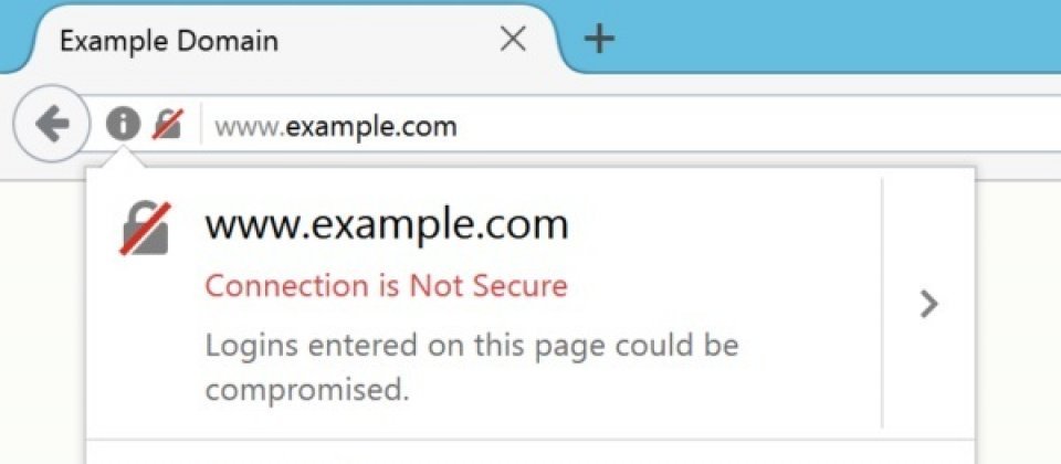 今年1月釋出的Firefox 51開始,將輸入密碼等資訊的HTTP頁面標示為紅色斜線的鎖頭,提醒使用者正在瀏覽不安全的網頁。