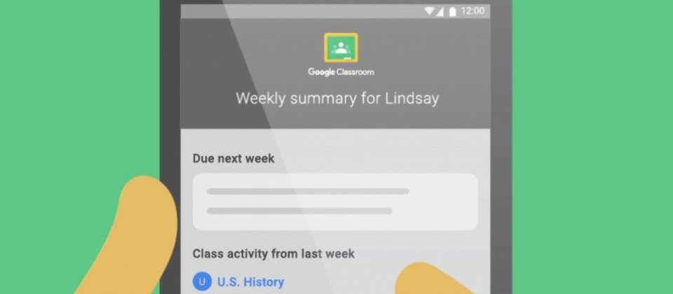 新版本首次加入家長追蹤功能,只要教師邀請家長,Google Classroom就會自動產出學生的學習進度報告給家長或監護人。