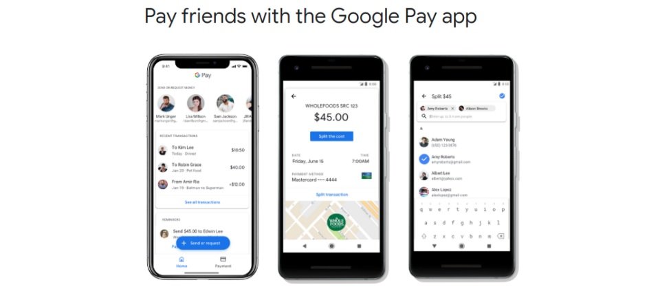 使用者現在可透過Google Pay收到或請求親友付款。