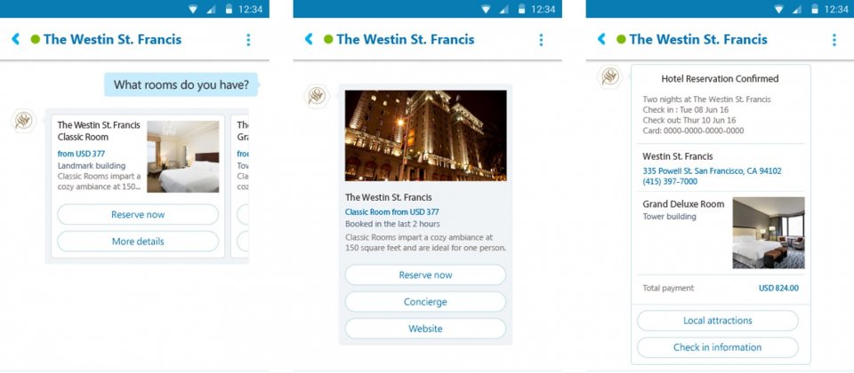 Skype Bot新增功能之一的圖像卡。