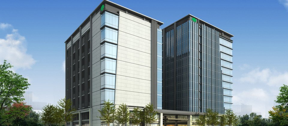 國泰日前首度公開3千坪青埔資訊中心機房完工模擬圖。