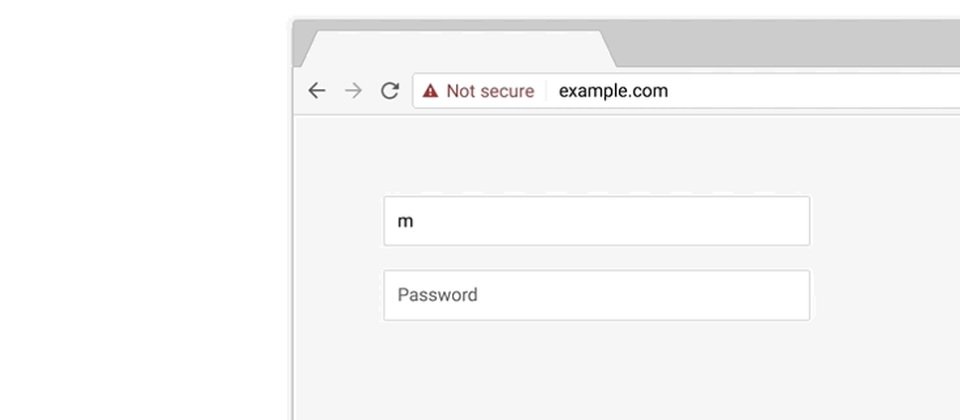 當Chrome用戶在HTTP網頁輸入資訊時,網址列未來將顯示紅色的「不安全」。