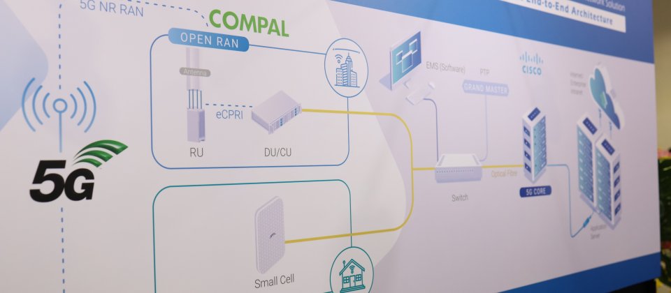 仁寶布局5G企業專網,結合自家5G RAN,搭配MEC及CPE,以及來自思科的電信級5G核網,建立5G SA專網。