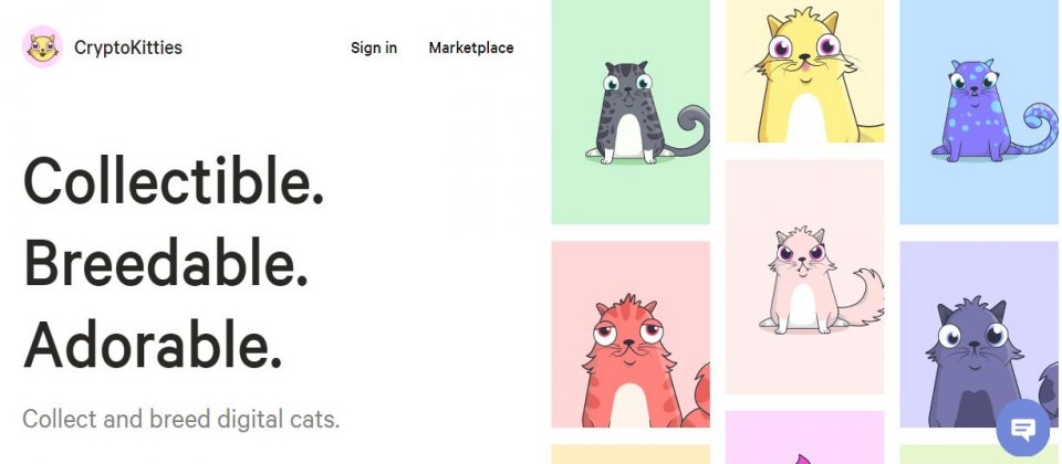 CryptoKitties。