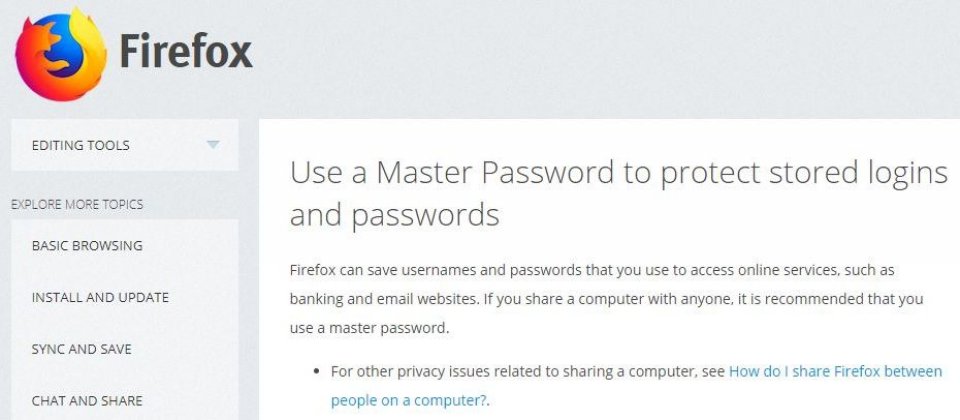 Firefox的Master Password被指安全性不足。