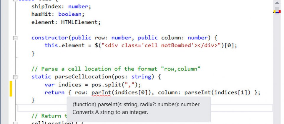微軟在Visual Studio 2013 加入了 TypeScript 1.0 RC,讓TypeScript成為Visual Studio中的一級程式語言。