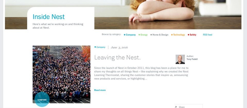 Google旗下智慧溫控裝置子公司Nest CEO Tony Fadell在官網宣布自己離去的消息,透露自己想要追求其他產業的創新。