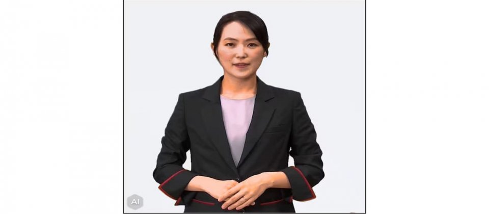 日本太陽生命保險近期實驗以生成式AI打造一個擬真業務員,進行保險產品銷售。圖為太陽生命保險打造的虛擬人像。