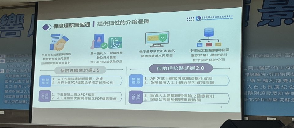 目前,壽險公會提供醫院使用兩種版本的理賠醫起通服務,分別為醫起通1.5和醫起通2.0。(攝影:李昀璇)