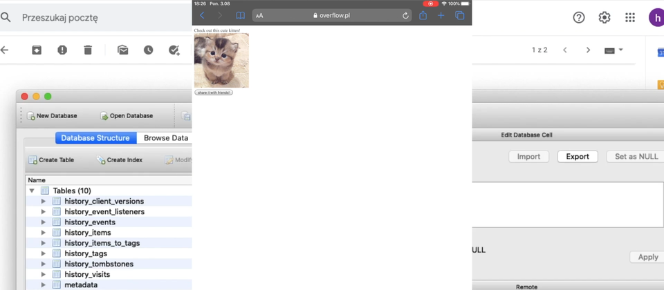 研究人員對於Safari瀏覽器的Web Share API漏洞進行概念性驗證攻擊影片 研究人員在4月發現Safari瀏覽器的漏洞,可讓駭客在使用者按下分享網站上圖片的按鈕時,實際上分享的卻是手機或電腦本機的檔案,進而造成資料外洩