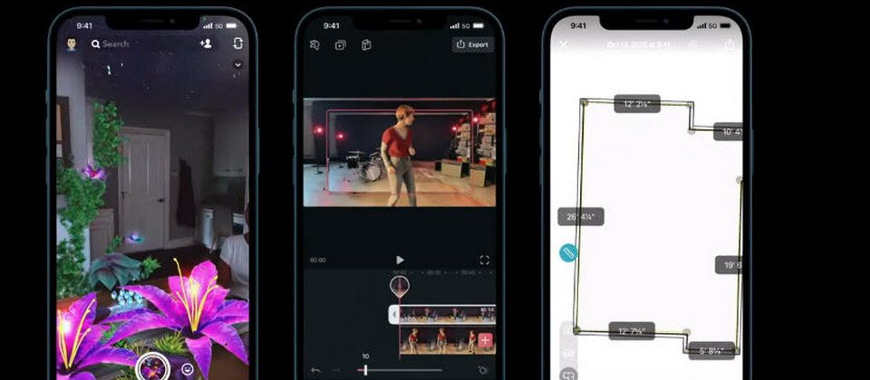 藉由光達感測能力,開發者也可以使用iPhone 12 Pro快速測量物件的長度、寬度和深度,讓AR虛擬物件更加自然且逼真的呈現。比iPhone 12還早運用光達的iPad Pro平板,推出至今,已有不少實際AR應用,例如在醫學應用上。