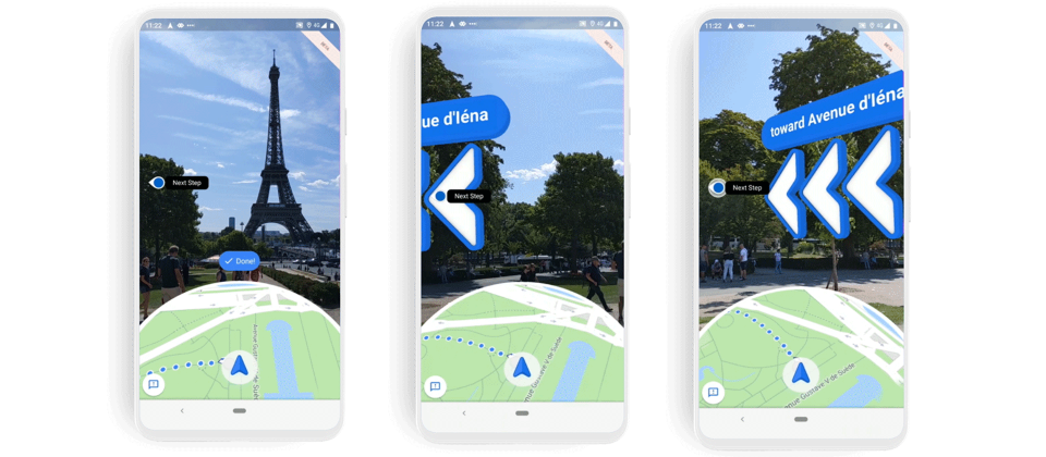 這次開放的Live View功能,是一個採用擴增實境(Augmented Reality)技術的AR徒步導航功能,結合了實景與地圖,能夠在手機畫面上秀出箭頭以指引方向。不過目前的Live View仍為測試版,僅可在提供Google Maps街景服務的國家使用。