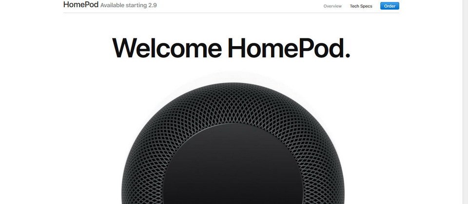 7吋高HomePod採用圓柱造形設計,結合空間感知技術,能夠自動偵測周遭環境以調整音效,提高聆聽品質,同時也整合Apple Music,以及自家語音助理Siri,來協助用戶找到可能感興趣但卻沒聽過的歌曲。