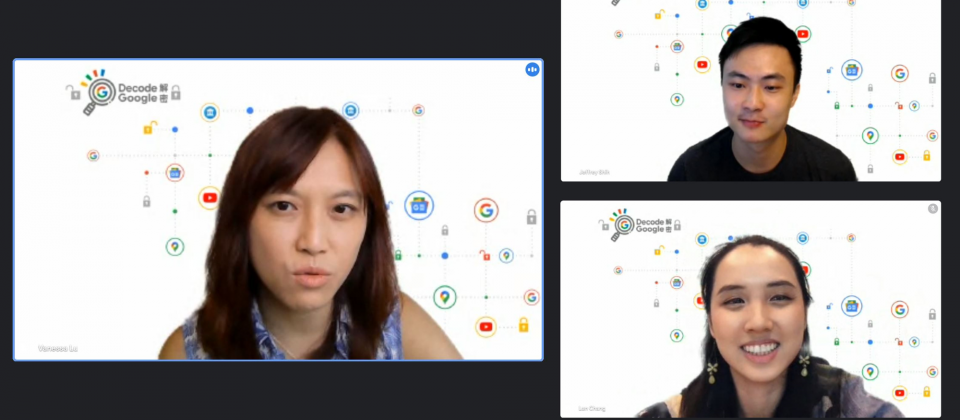 Google臺灣今天舉行徵才解密線上說明會,大談Google的徵才標準、流程與文化。圖左為Google臺灣人資長呂亞樵。