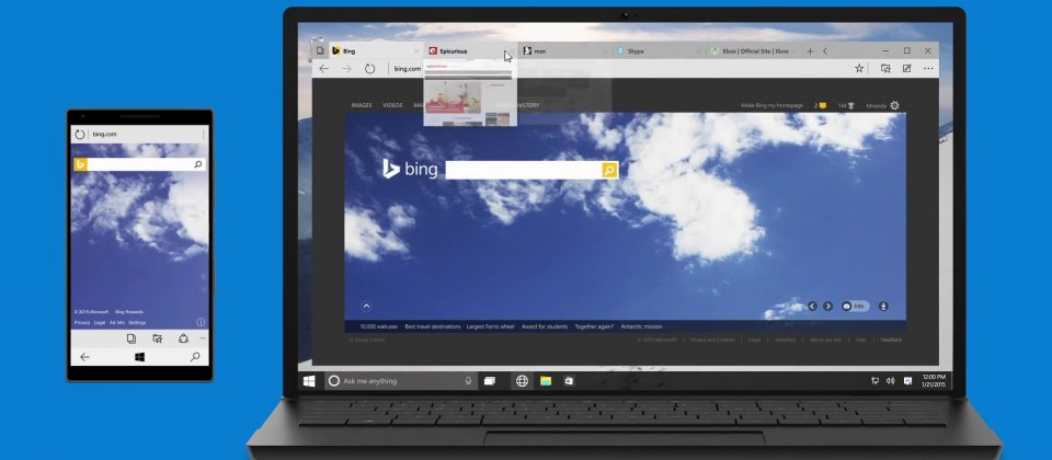 該版本似乎還未提供新的Spartan瀏覽器。