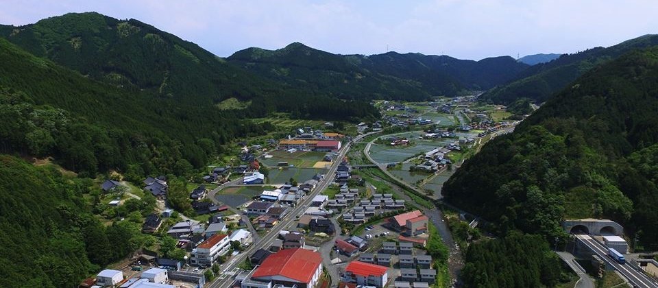 日本岡山縣的西粟倉村當地景色