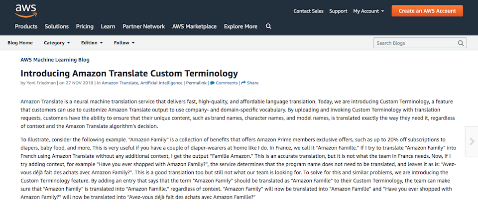 讓翻譯更貼近你的需求 Aws即時翻譯服務translate新增專業術語客製化功能 Ithome