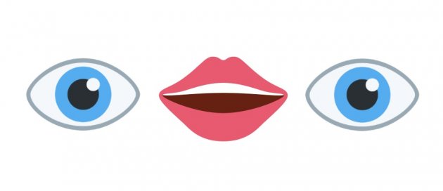 崛起於TikTok影片中的:eye::lips::eye:被用來形容有趣、怪異、震驚或無言的感受,若以文字來描述,則是「It is what it is.」(事情就是這樣了。),由於已成為非常流行的迷因,已被收錄在基於眾包的Urban Dictionary俚語字典中。