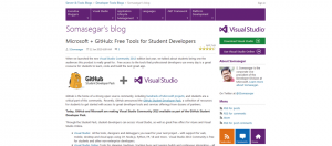 微軟與GitHub聯手,在GitHub學生開發包中加入Visual Studio社群版2013,讓學生開發者可以在GitHub學生開發包中免費使用。此外,微軟也宣布,.NET編譯平臺Roslyn也搬上GitHub。