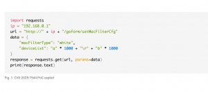 中國騰達(Tenda)AC1206路由器存在遠端堆疊緩衝區溢位漏洞CVE-2025-7544,攻擊者送入過長內容可觸發記憶體溢位,導致路由器當機,嚴重時可能進一步造成遠端程式碼執行,讓裝置被植入惡意程式