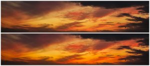 上圖使用sRGB色域,下圖使用Display P3色域,在經校準且支援廣色域的顯示器,會呈現不同的顏色。