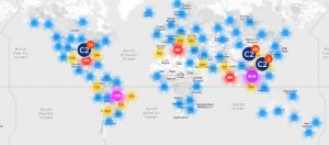 殭屍路由器及C&C中心的全球分布圖。