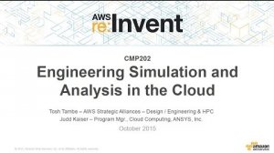 Embedded thumbnail for AWS re:Invent 2015 | (CMP202) Engineering Simulation and Analysis in the Cloud