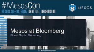 Embedded thumbnail for Mesos at Bloomberg